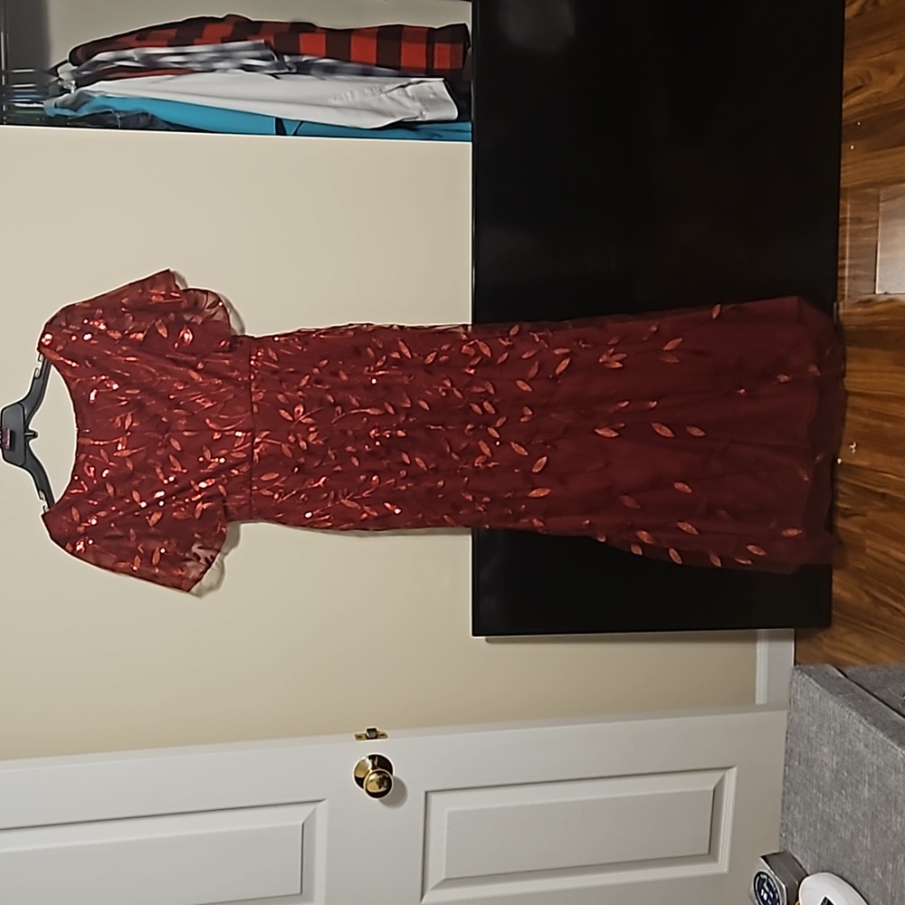 Ever Pretty Burgandy short sleeve Mother of bride or groom dress. In EUC - Picture 5 of 7
